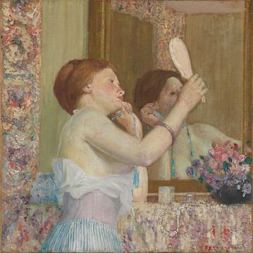 Frederick Carl Frieseke. Femme avec un miroir, 1910