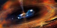James Webb Space Telescope photo of 2 colliding stars van Brian Morgan thumbnail