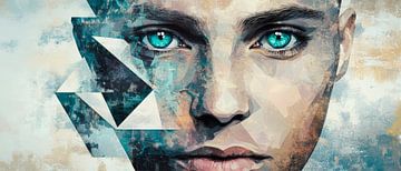 Expressive eyes in a portrait artwork by Poster Art Shop