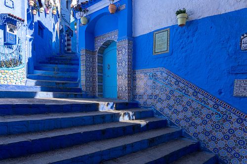 Mosaic in the streets of Chefchaouen