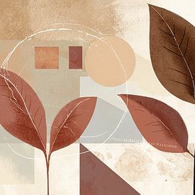 Blätter Abstrakt von ARTEO Gemälde