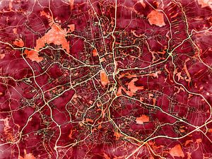 Karte von Zwickau im stil 'Amber Autumn'