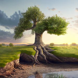 Baum des Lebens mit Wurzeln
