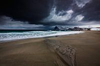 Sturm über der norwegischen Küste
