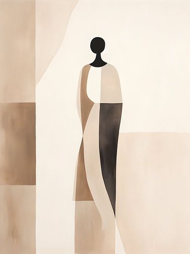 Japanse stijl - Silhouet van een vrouw