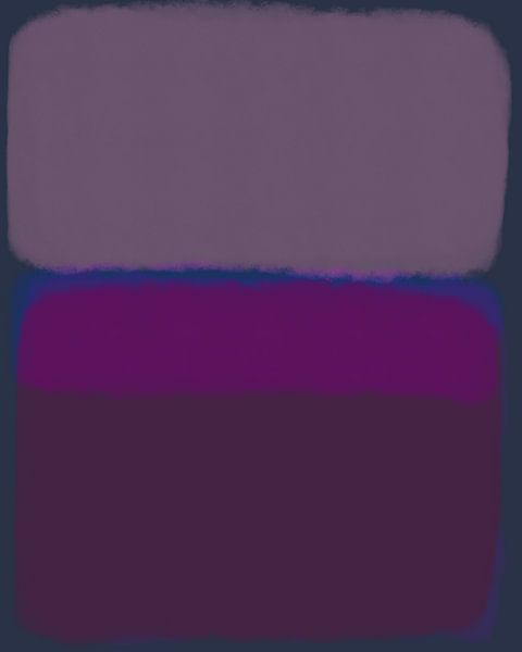 Art abstrait moderne en lilas, violet, bleu et violet par Dina Dankers