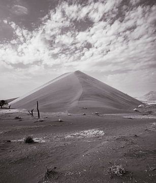 Zandduin in de Sossusvlei van het Namib Naukluft National Park in Namibië, Afrika van Patrick Groß