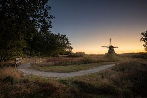 Coucher de soleil près du moulin De Zaandplatte à Ruinen