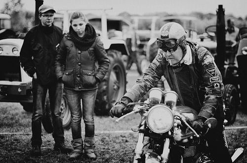 Motorradfahrer Oldtimer