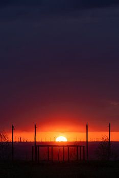 Sonnenuntergang über dem Windpark