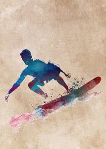 Surfer sport art #surfer #sport van JBJart Justyna Jaszke