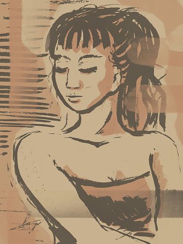 Portret in koffie tinten