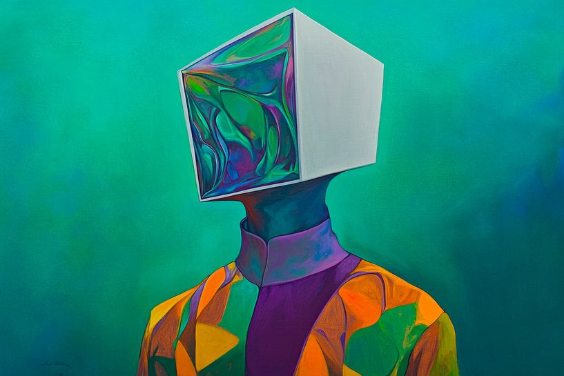 Colourful creature with box head by Poster Art Shop