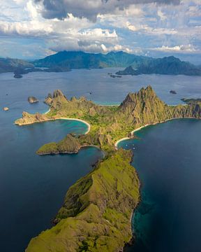 Padar Island from the air, Indonesia by Ewold Kooistra