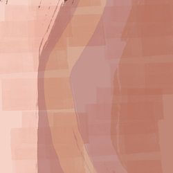 Modern abstract art in pink terra and beige