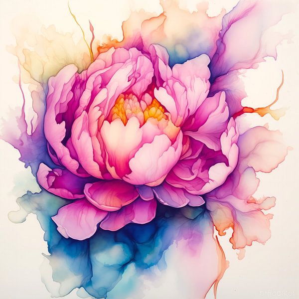 pink flower by Virgil Quinn - Decorative Arts