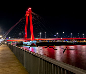 Rotterdamer Willemsbrug Brückenabend