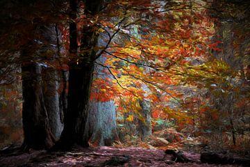 Kleurrijk Herfsttafereel van Tejo Coen