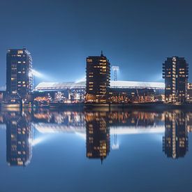 Feyenoord Stadion "De Kuip" Reflectie in Rotterdam van MS Fotografie | Marc van der Stelt