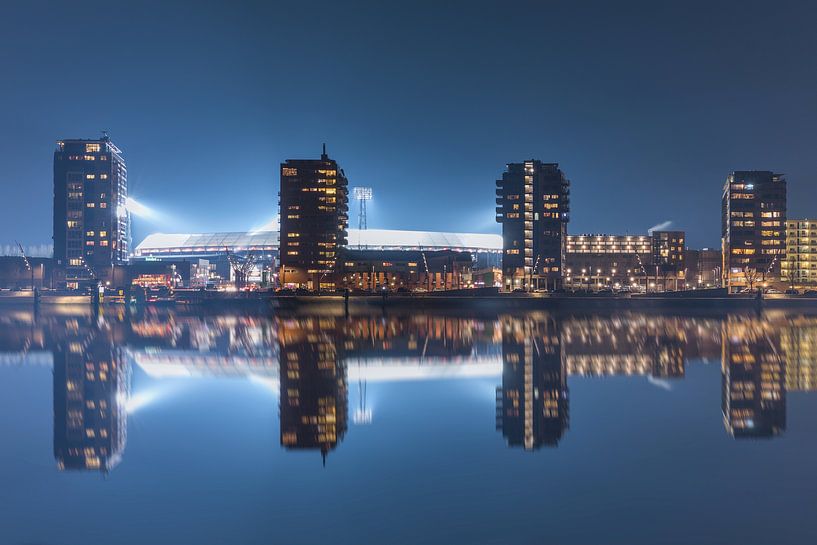 Feyenoord Stade "De Kuip" Réflexion in Rotterdam par MS Fotografie | Marc van der Stelt