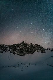 Starry sky over the Tannheimer mountains by Leo Schindzielorz