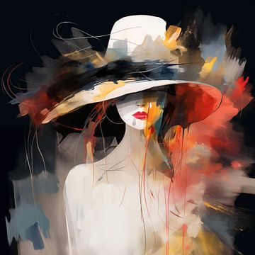 Femme avec chapeau sur Cafe Noir
