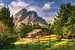 Holzhaus auf einer Alm in den Alpen / Dolomiten in Italien. von Voss Fine Art Fotografie