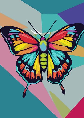 Nachtvlinder Pop Art Stijl