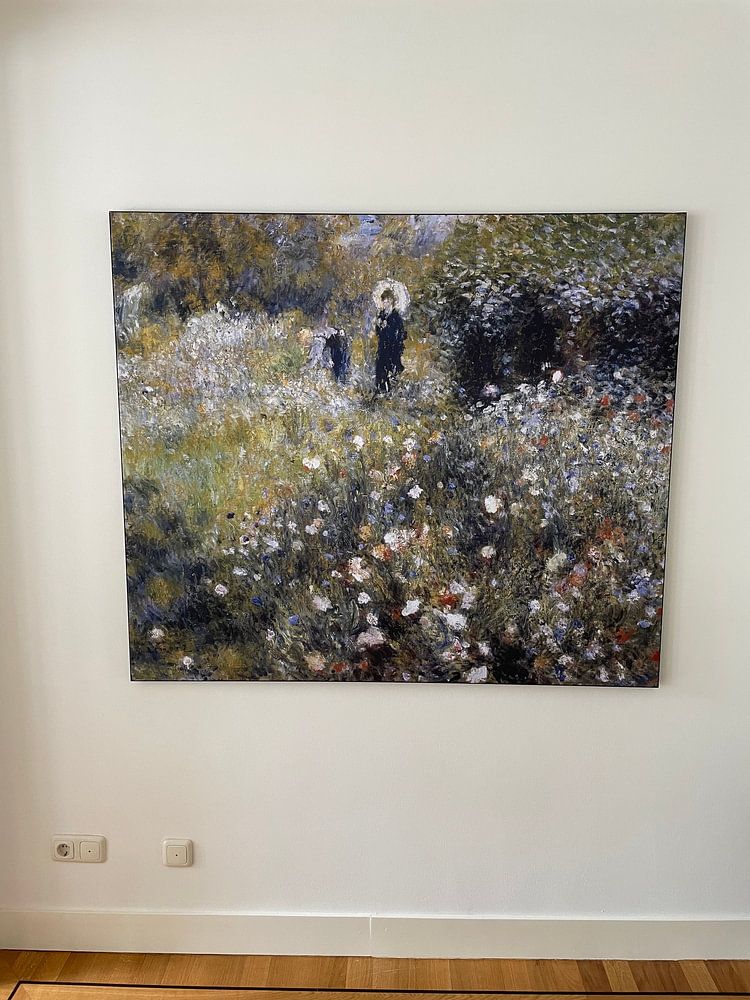 August Renoir. Vrouw met parasol in tuin 