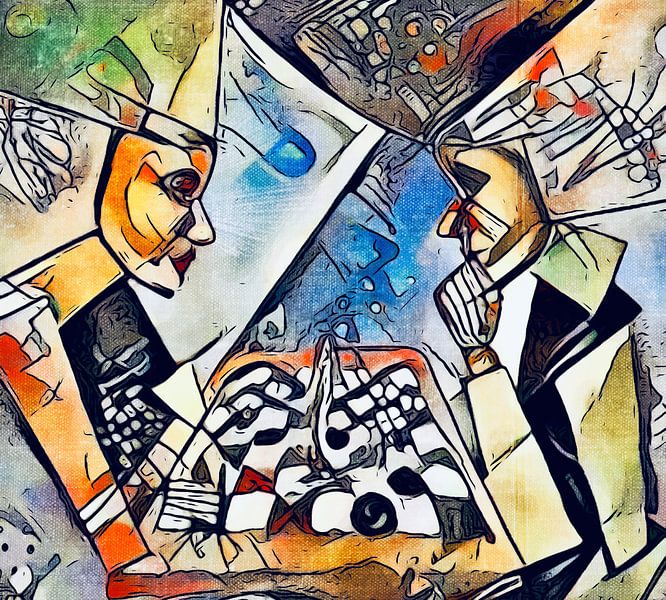 Twee schakers van zam art