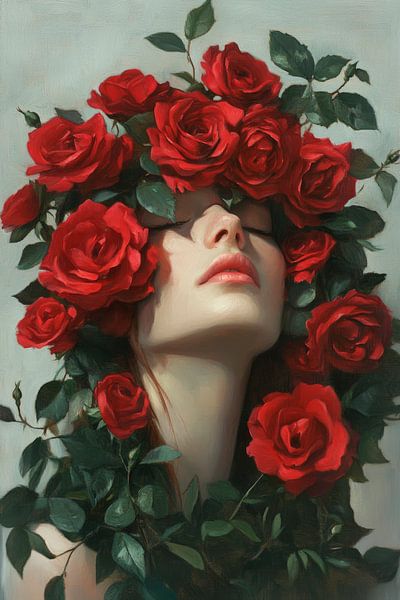 Rosary around a feminine figure by Poster Art Shop