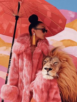 The girl and the lion, fashion vibes van Carla Van Iersel