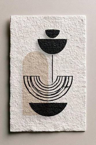 Lineair Evenwicht – Geometrische Abstractie in Wabi-Sabi Stijl
