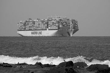 Containerschiff auf der Nordsee