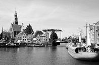 Historische havenkom Maassluis zwart/wit von Maurice Verschuur Miniaturansicht