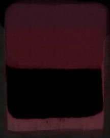 Modern abstract art in dark pink, red, purple and black by Dina Dankers