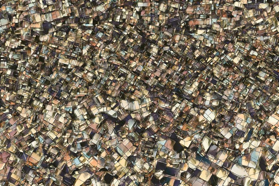 The colorful mega city without nature