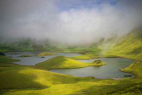 Vulkaankrater op Corvo, een natuurlijke schat in de Azoren