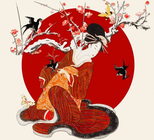 Geisha and her birds