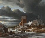 Winterlandschap, Jacob Isaacksz. van Ruisdael van Meesterlijcke Meesters thumbnail