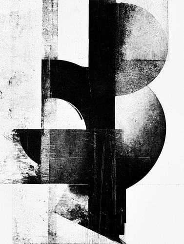 Monochrome geometrie als lettervorm