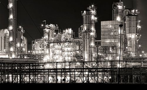 Port de Rotterdam de nuit