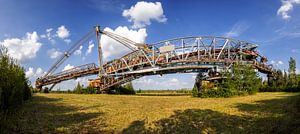 Alter Schaufelradbagger aus dem Tagebau - Panoramaaufnahme
