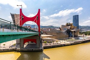 Prinz und Prinzessin von Spanien Brücke und Guggenheim Museum von Easycopters