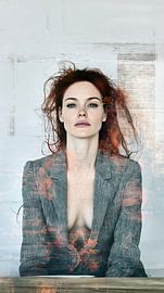 Frau mit doppelter Belichtung