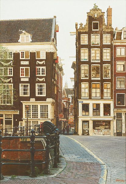 Schilderij: Singel-Lijnbaans Steeg, Amsterdam van Igor Shterenberg