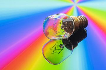 Vrolijk en gekleurd rainbow licht van Jolanda de Jong-Jansen