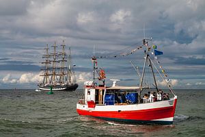 Ships on the Baltic Sea van Rico Ködder