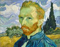 Wheatfield with Cypresses - Self-portrait
