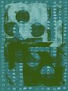Abstracte vormen in blauw, groen en wit. van Dina Dankers thumbnail